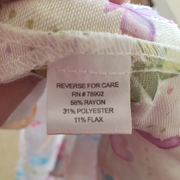 Erin London PM perferated dots rainbow butterflies 3/4 sleeve unique buttons - Picture 9 of 10